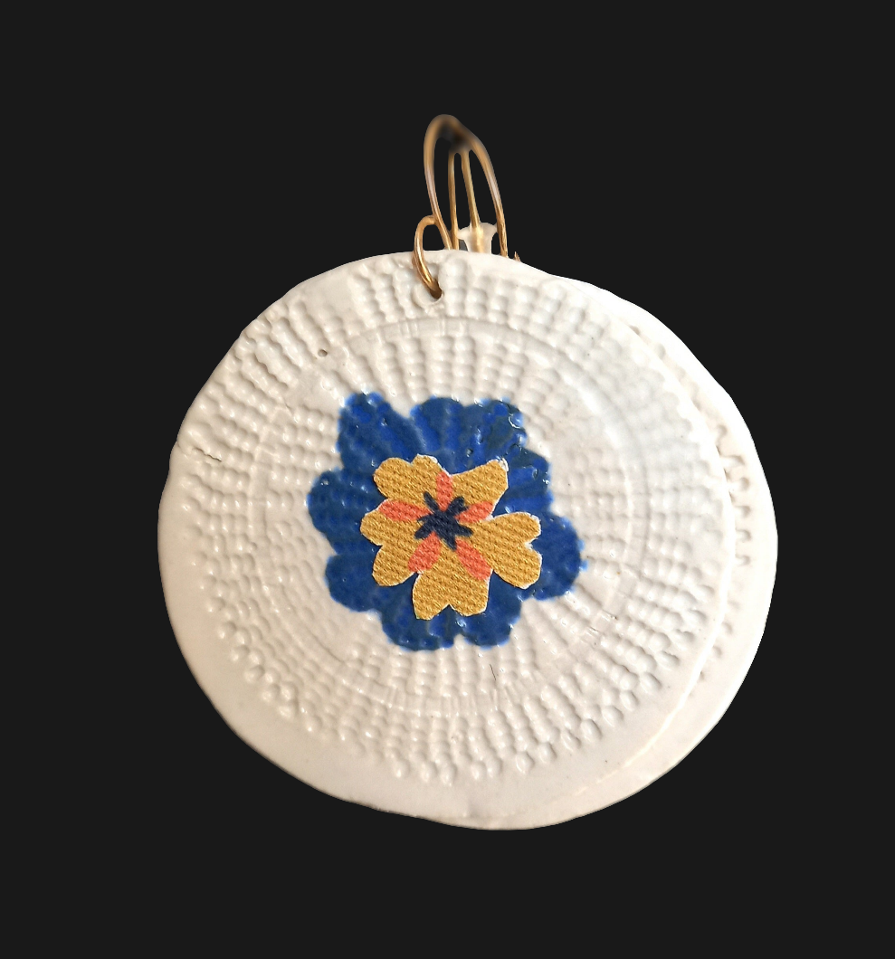 Grandes Boucles d'oreilles Fleur Into the Blue